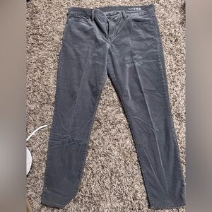 Gap Women’s Gray Corduroy Pants, size 33 regular.